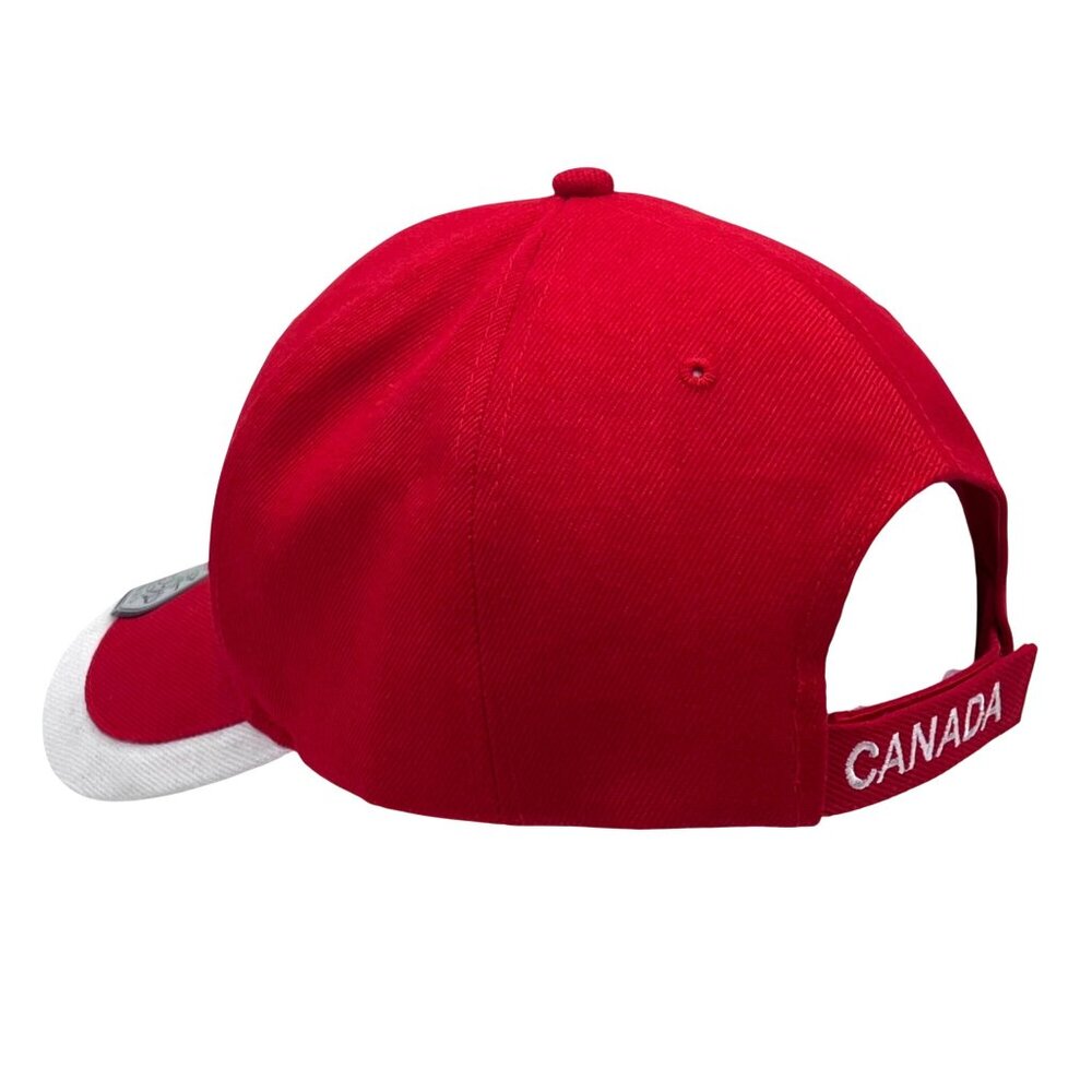 Canada Flag Embroidered Baseball Cap Hat Red White New Country Leather Brand - Picture 11 of 16
